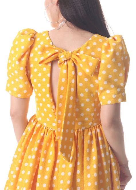 Bella Dress In Yellow Polka Dot Dot Dress Outfit Polka Dot Dress
