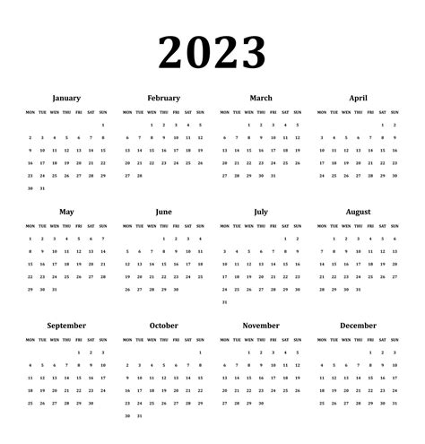 Premium Vector Calendar 2023 Year Vector Illustration Template