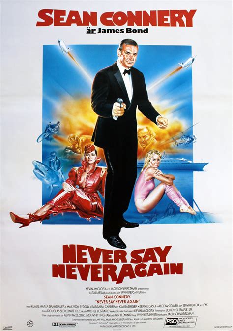 never say never again 1983 sean connery a poster i ve not seen before james bond movie