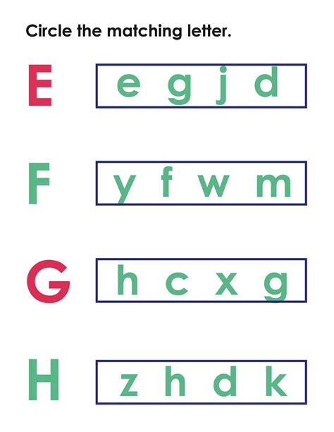 Abc Letter Matching Worksheets For Homeschool Preschool Extra Etsy