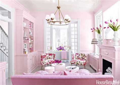 Curtains blend grays, pink and creams, while bright pink pillows add color. Decor : Pink Decorating Ideas: Ultra-Feminine Virginia ...