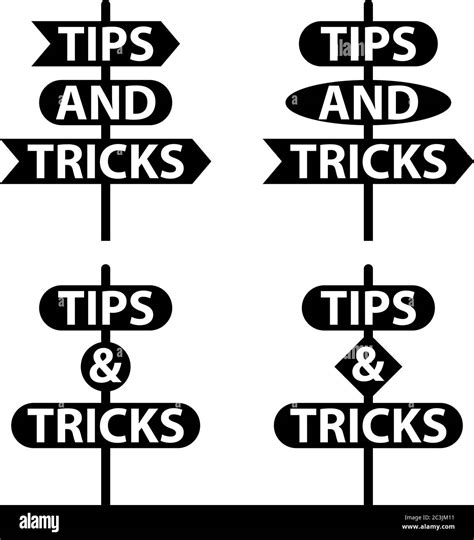 Tips And Tricks Signage Vector Illustration Stock Vector Image And Art
