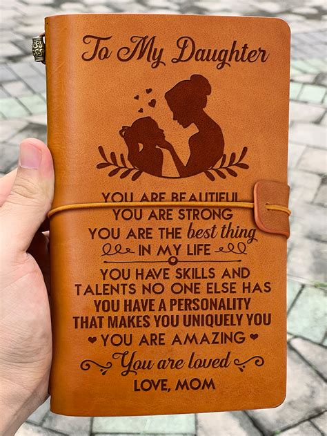 Birthday gifts for mum from daughter. Leather Journal to Daughter - You are Amazing, Gift for ...