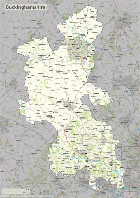 Buckinghamshire County Map Maproom