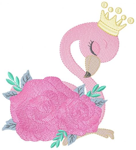 Flamingo Embroidery Designs Bird Embroidery Design Machine Etsy Australia