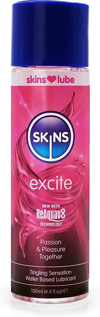 Skins Lube Gel Sex Water Based Excite Tingling Lubricants And Licks 130ml Uk Health