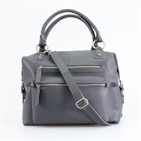 Grey Leather Bags