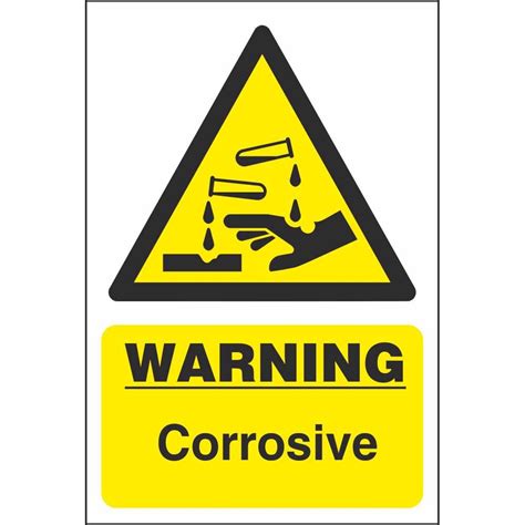 Corrosive Warning Signs Chemical Hazards Workplace Safety Signs