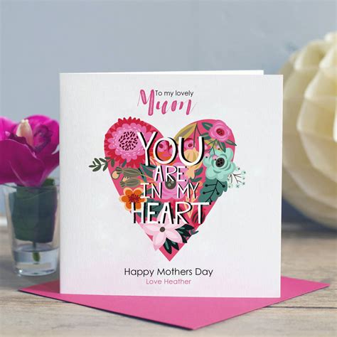 Mum Youre In My Heart Card By Lisa Marie Designs