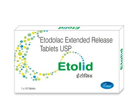 Etodolac Extended Release Tablets Etolid Tablet Er Strength 600 Mg