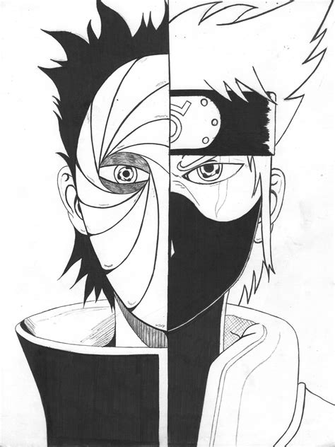 Kakashi Hatake Drawing Easy Drawing Naruto Characters Bocatewasuer