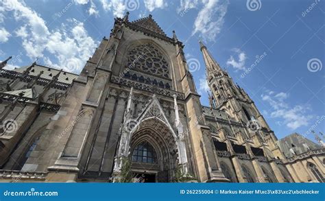 Mariendom Cathedral In Linz Austrias Biggest Church Stock Footage Video Of Exterior Tower