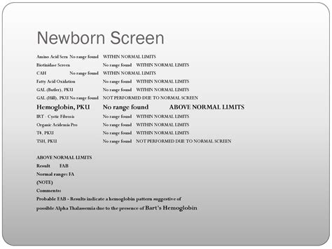 Hemoglobinopathies Interpreting Abnormal Newborn Screens Ppt Download