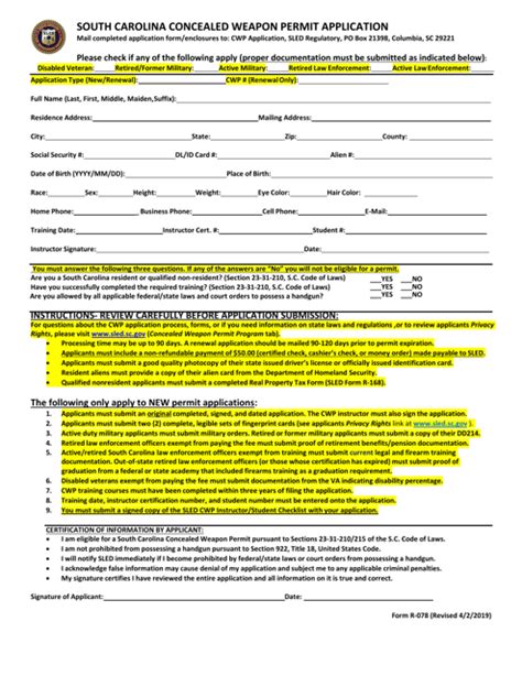 Concealed Carry Permit Paperwork