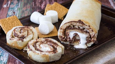 Like in one of those now that i've begun this thread i'm hoping my buddy will chime in because she has a good idea for a the basic pizza dough recipe is: S'mores Pizza Roll-Up recipe from Pillsbury.com