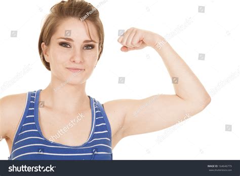 Woman Flexing Her Arm Showing Off Stock Photo 164646779 Shutterstock