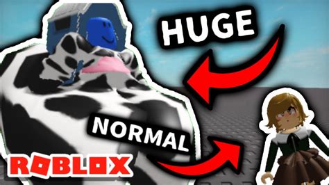 Huge Avatar Glitch In Roblox How To Do The Cow Glitch Youtube