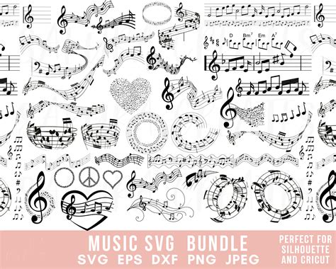 Music Notes Svg Musical Notes Clipart Music Lover Svg Files Etsy Ireland