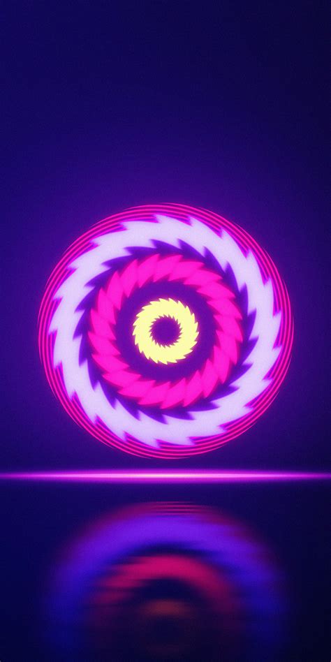 Download Wallpaper 1080x2160 Neon Mandala Sphere Abstract Honor 7x