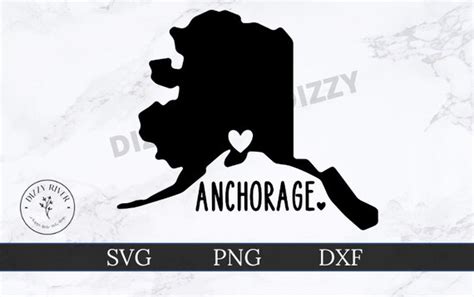 Anchorage Alaska Svg Dxf Png Cricut Cut File Etsy