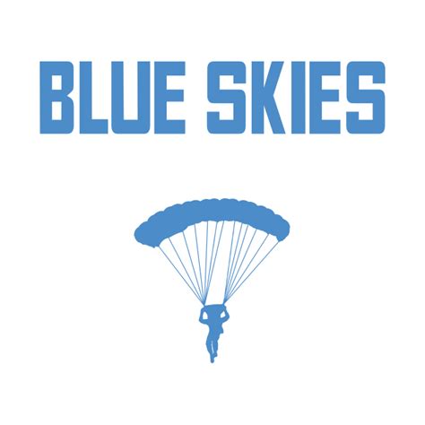 Skydiving T Skydiver Parachute Blue Skies T Shirt T Long