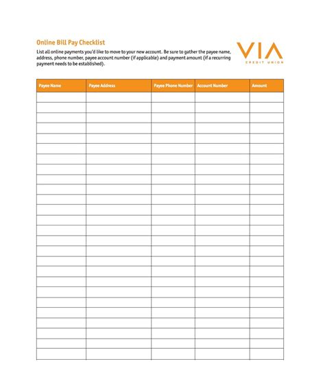 Bill Payment Record Template Demiriso Free Printable