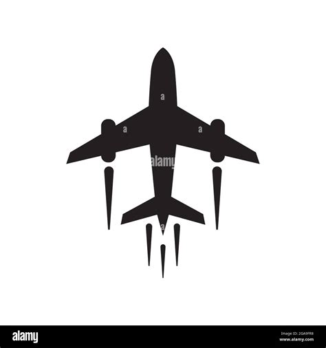 Flying Airplane Icon Design Simple And Minimal Aircraft Icon Design