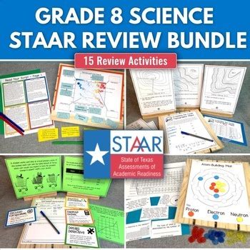 The workbooks have math, read comprehension and vocabulary all the things students need to keep fresh in their brains over the summer. 8th Grade STAAR Science Review Bundle by Think Big Learning | TpT