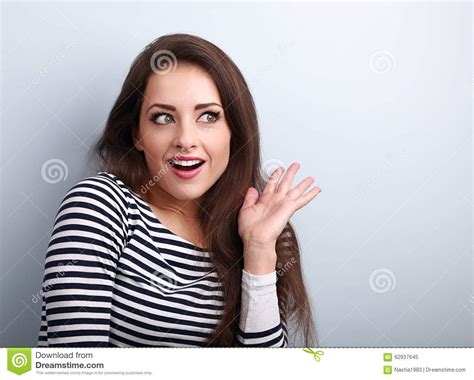 Excited Beautiful Young Woman With Open Mouth Royalty Free Stock