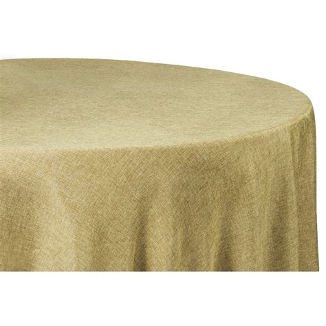 Faux Burlap Tablecloth 132 Round Natural Tan Cv Linens