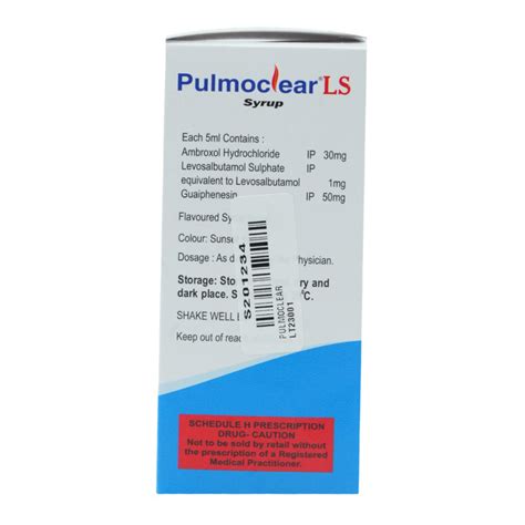 Pulmoclear Ls Syrup 100 Ml Price Uses Side Effects Composition