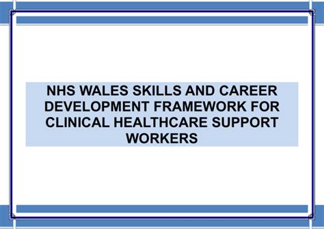 Healthcare Support Worker Career Framework
