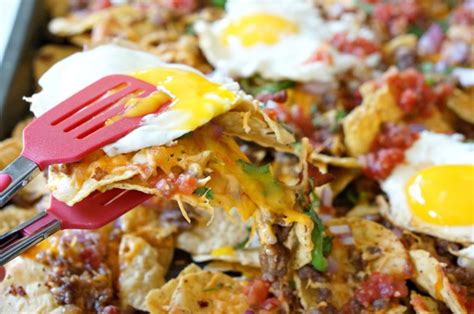 Sausage Bacon And Eggs Breakfast Nachos Forks And Folly