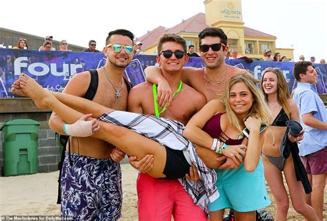 Wild College Students On Spring Break Descend Upon South Padre Texas