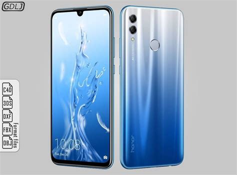 Huawei Honor 10 Lite Sky Blue 3d Cgtrader