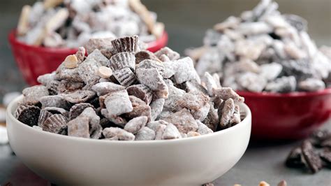 This recipe is basically chex cereal that is coated with a bar of chocolate, peanut butter, and powdered sugar mixture. Puppy Chow Recipe Chex : Puppy Chow Chex Muddy Buddies Recipe : Load up on new recipes ...