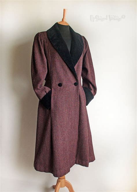 Vintage Laura Ashley Wool Riding Coat With Velvet Collar And Etsy