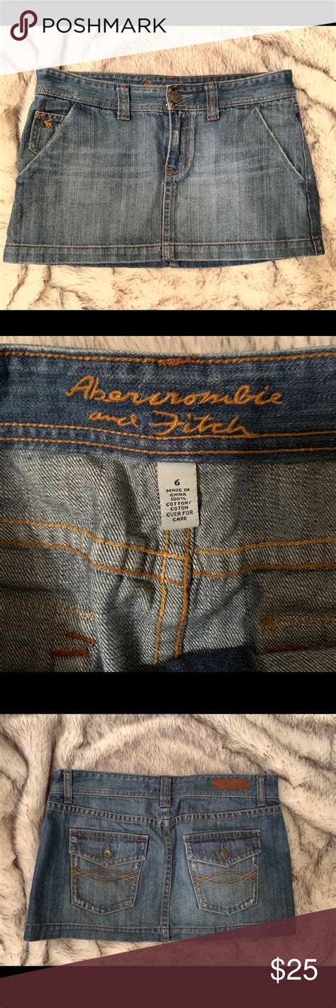 abercrombie and fitch denim jean mini skirt size 6