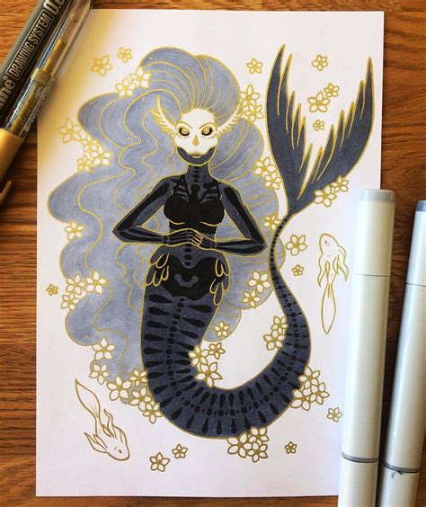 Elzuks On Instagram Day 6 Bones Mermaid ☠️☠️☠️ Mermay