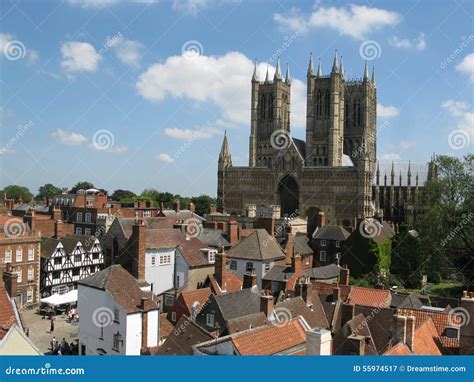 Lincoln Cathedral Stock Image Image Of Level Religeon 55974517