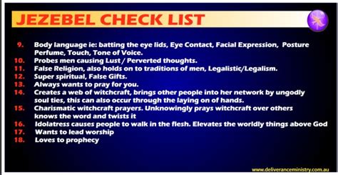 Do I Have A Jezebel Spirit Behavior Traits Checklist Keys To The Kingdom Deliverance Ministry