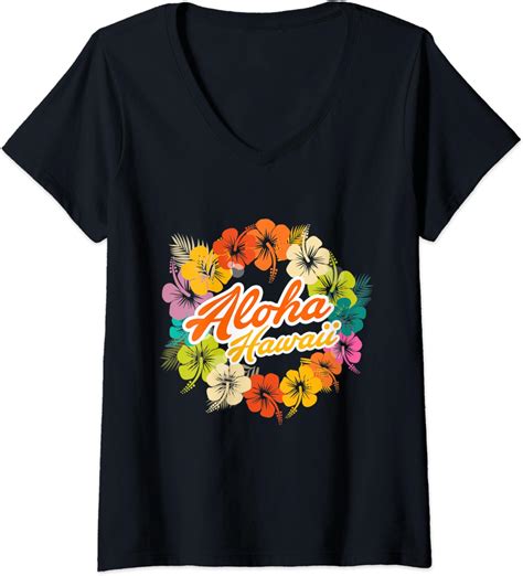 Amazon Com Womens Hawaii Aloha Shirt Hawaiian Aloha Graphic Shirt
