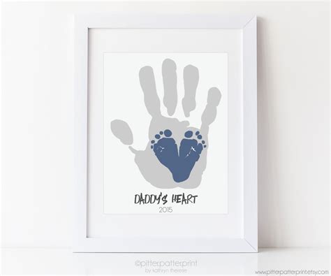 As is also true of moms, there is not just one type of dad. First Father's Day Gift for New Dad Baby Footprint
