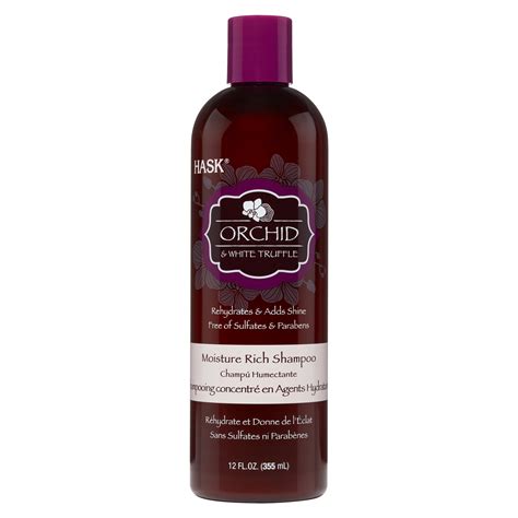 Hask Moisture Rich Shampoo Sulfate Free Orchid And White Truffle 12 Fl