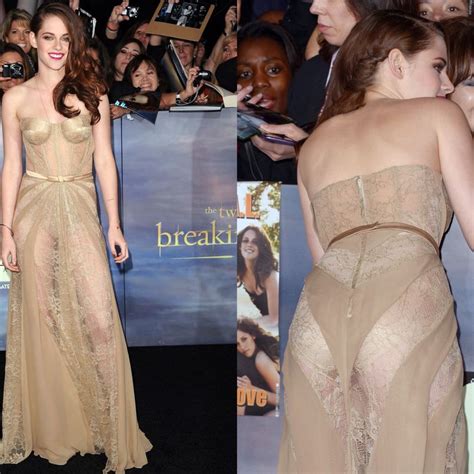 Kristen Stewarts Twilight Dress Visible Butt Cheek