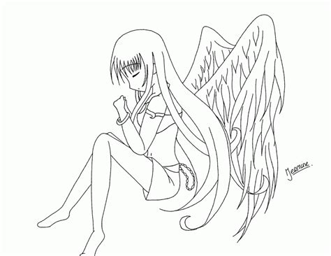 24 Angel Anime Coloring Pages Lochlinzakkery