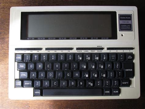 Trs 80 Model 100 1983 One Of The First Notebook Style Co Flickr