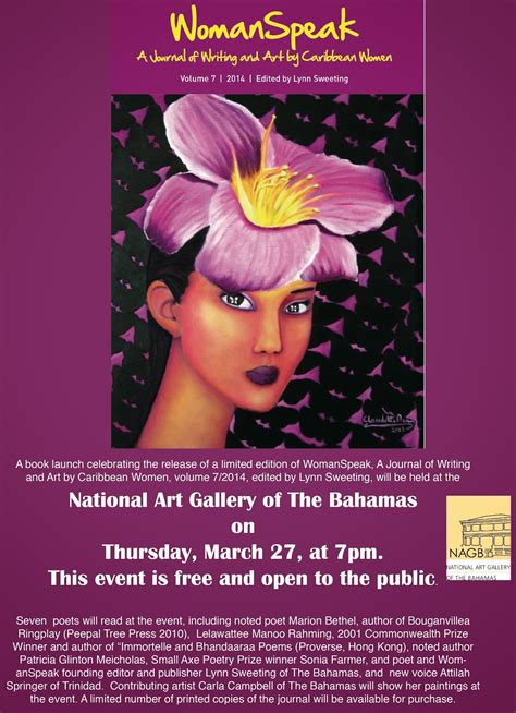 Carib Gallery Journal Book Launch Womanspeak A Journal Of Writing