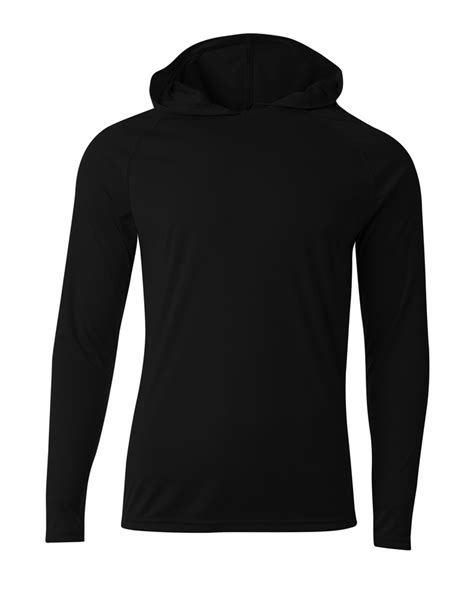 A4 N3409 Men S Cooling Performance Long Sleeve Hooded T Shirt