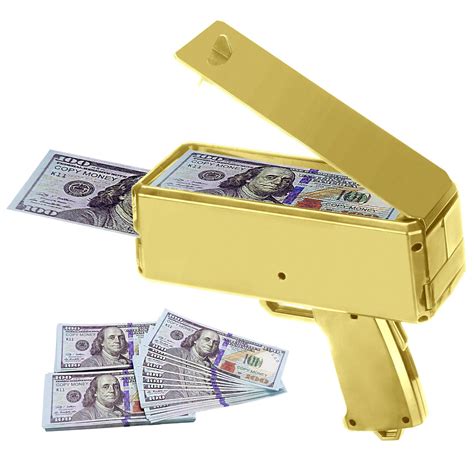 Sopu Gold Money Gun Shooter Paper Playing Spary Money Gun Make It Rain